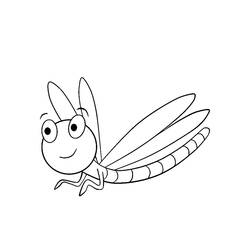 着色页: 蜻蜓 (动物) #9910 - 免费可打印着色页