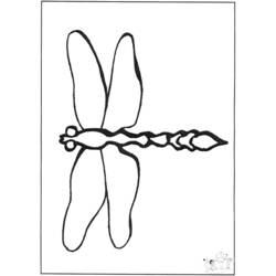 着色页: 蜻蜓 (动物) #9920 - 免费可打印着色页