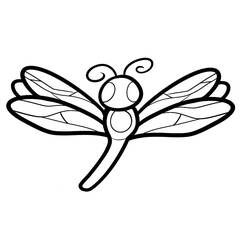 着色页: 蜻蜓 (动物) #9926 - 免费可打印着色页