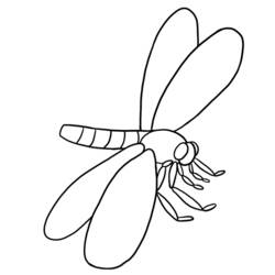 着色页: 蜻蜓 (动物) #9953 - 免费可打印着色页