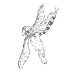 着色页: 蜻蜓 (动物) #9968 - 免费可打印着色页