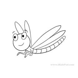 着色页: 蜻蜓 (动物) #9978 - 免费可打印着色页