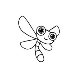 着色页: 蜻蜓 (动物) #9998 - 免费可打印着色页