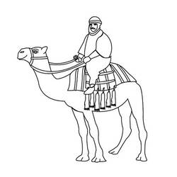 着色页: 单峰骆驼 (动物) #5983 - 免费可打印着色页