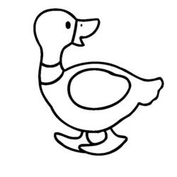 着色页: 鸭子 (动物) #1447 - 免费可打印着色页