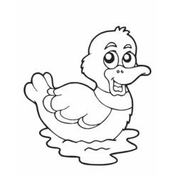 着色页: 鸭子 (动物) #1454 - 免费可打印着色页