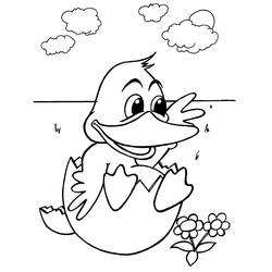 着色页: 鸭子 (动物) #1465 - 免费可打印着色页