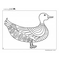着色页: 鸭子 (动物) #1468 - 免费可打印着色页