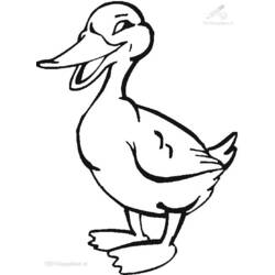 着色页: 鸭子 (动物) #1481 - 免费可打印着色页