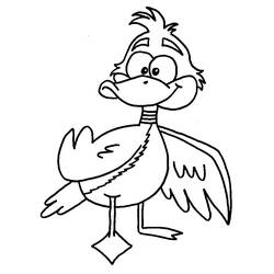 着色页: 鸭子 (动物) #1483 - 免费可打印着色页