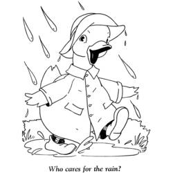 着色页: 鸭子 (动物) #1505 - 免费可打印着色页