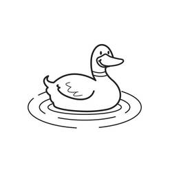 着色页: 鸭子 (动物) #1515 - 免费可打印着色页