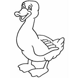着色页: 鸭子 (动物) #1524 - 免费可打印着色页