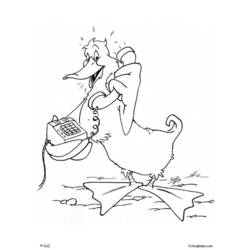 着色页: 鸭子 (动物) #1526 - 免费可打印着色页