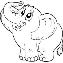 着色页: 大象 (动物) #6296 - 免费可打印着色页