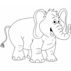 着色页: 大象 (动物) #6304 - 免费可打印着色页