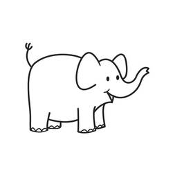 着色页: 大象 (动物) #6309 - 免费可打印着色页