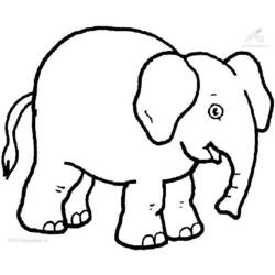 着色页: 大象 (动物) #6312 - 免费可打印着色页
