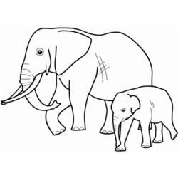 着色页: 大象 (动物) #6322 - 免费可打印着色页