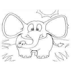 着色页: 大象 (动物) #6330 - 免费可打印着色页