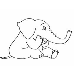 着色页: 大象 (动物) #6331 - 免费可打印着色页