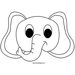 着色页: 大象 (动物) #6336 - 免费可打印着色页