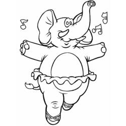 着色页: 大象 (动物) #6343 - 免费可打印着色页