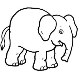 着色页: 大象 (动物) #6346 - 免费可打印着色页