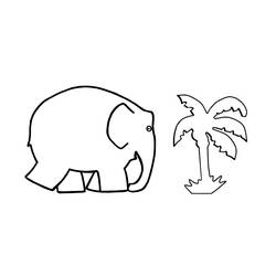 着色页: 大象 (动物) #6352 - 免费可打印着色页