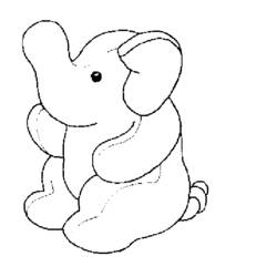 着色页: 大象 (动物) #6353 - 免费可打印着色页