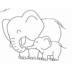 着色页: 大象 (动物) #6355 - 免费可打印着色页