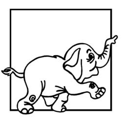 着色页: 大象 (动物) #6358 - 免费可打印着色页