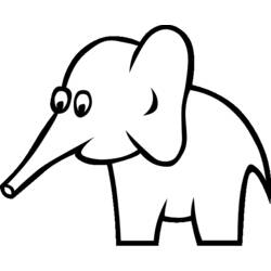 着色页: 大象 (动物) #6374 - 免费可打印着色页