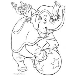 着色页: 大象 (动物) #6380 - 免费可打印着色页