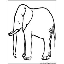 着色页: 大象 (动物) #6394 - 免费可打印着色页