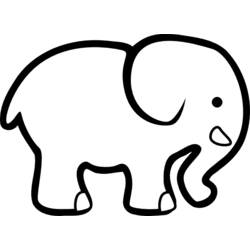 着色页: 大象 (动物) #6408 - 免费可打印着色页