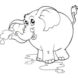 着色页: 大象 (动物) #6412 - 免费可打印着色页