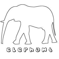 着色页: 大象 (动物) #6414 - 免费可打印着色页
