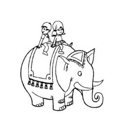 着色页: 大象 (动物) #6434 - 免费可打印着色页