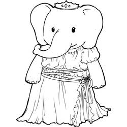 着色页: 大象 (动物) #6436 - 免费可打印着色页