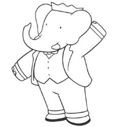 着色页: 大象 (动物) #6438 - 免费可打印着色页