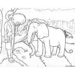 着色页: 大象 (动物) #6455 - 免费可打印着色页