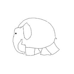 着色页: 大象 (动物) #6462 - 免费可打印着色页