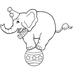 着色页: 大象 (动物) #6481 - 免费可打印着色页