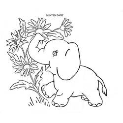 着色页: 大象 (动物) #6490 - 免费可打印着色页