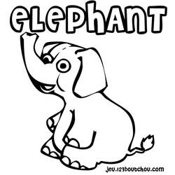 着色页: 大象 (动物) #6492 - 免费可打印着色页