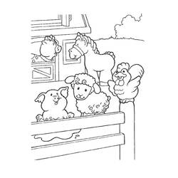 着色页: 农场动物 (动物) #21380 - 免费可打印着色页