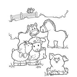 着色页: 农场动物 (动物) #21403 - 免费可打印着色页
