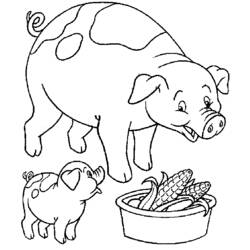 着色页: 农场动物 (动物) #21413 - 免费可打印着色页