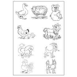 着色页: 农场动物 (动物) #21424 - 免费可打印着色页
